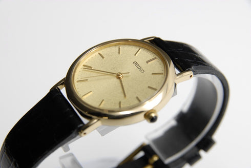 【 N MINT+++ w/ BOX 】 Vintage SEIKO 7N01-HZB0 32mm Gold Dial Quartz Men's Watch